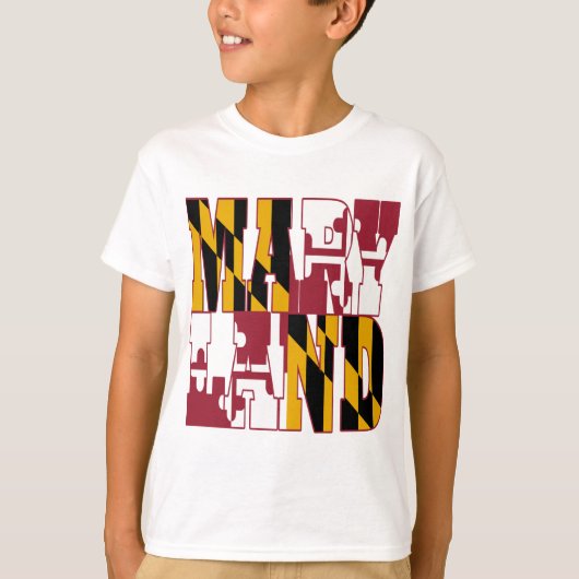 Maryland-Staatsflaggentext T-Shirt (Vorderseite)