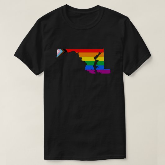 Maryland Staatsstolz LGBTQ Progress Prix T-Shirt (Design vorne)