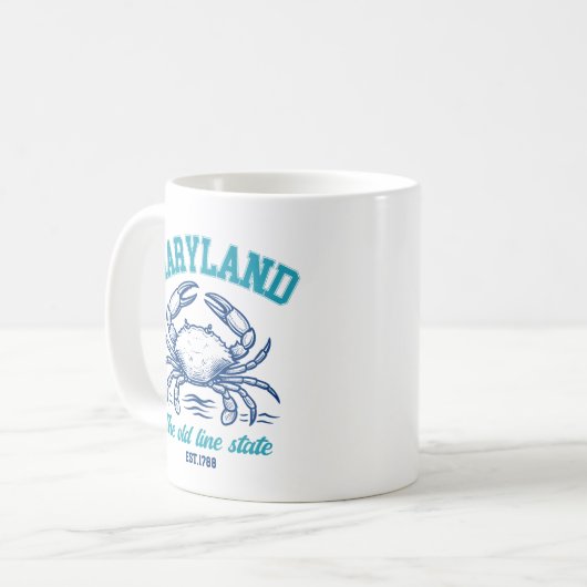 Maryland State Crab – The Old Line State Kaffeetasse (Vorderseite Links)