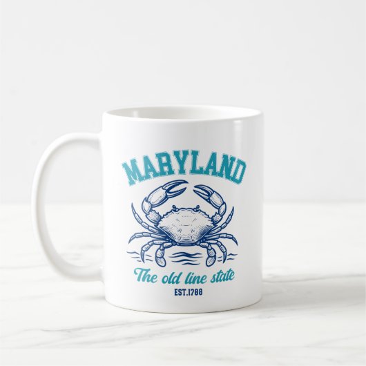 Maryland State Crab – The Old Line State Kaffeetasse (Links)