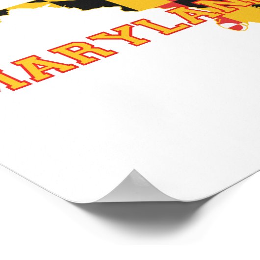 Maryland State Flag and Map Poster (Ecke)