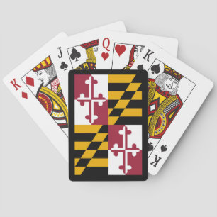Maryland State Flag Black Border Spielkarten