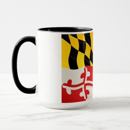 Maryland State Flag Coffee Tasse mit Wave Design (Links)