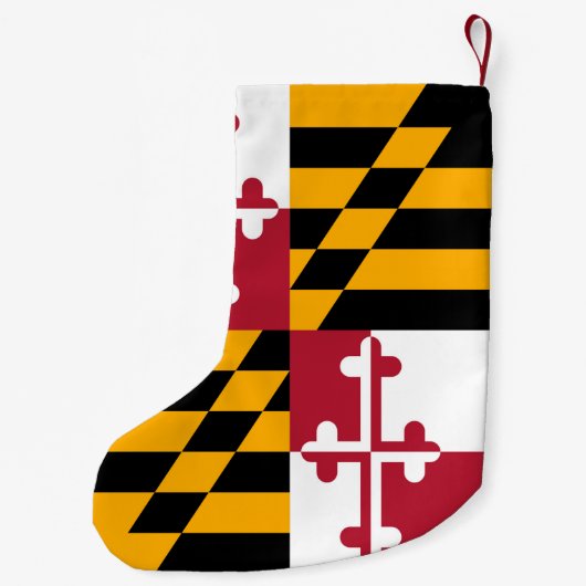 Maryland State Flag Colors Accent Kleiner Weihnachtsstrumpf (Rückseite)