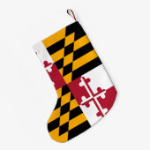 Maryland State Flag Colors Accent Kleiner Weihnachtsstrumpf (Rückseite (Hängend))