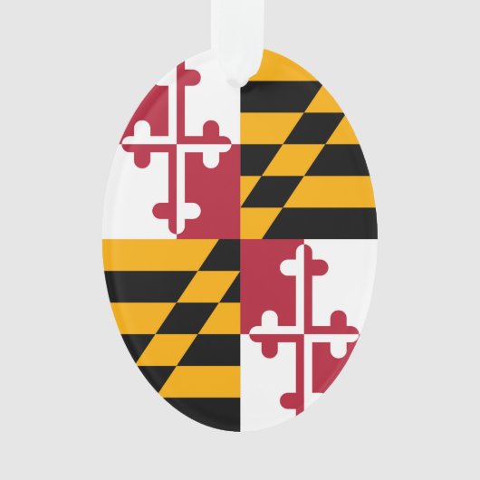 Maryland State Flag Colors Accent Ornament (Vorderseite)