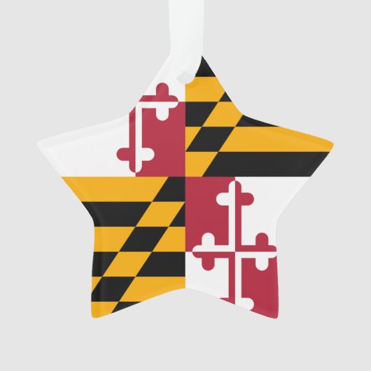 Maryland State Flag Colors Accent Ornament (Vorderseite)