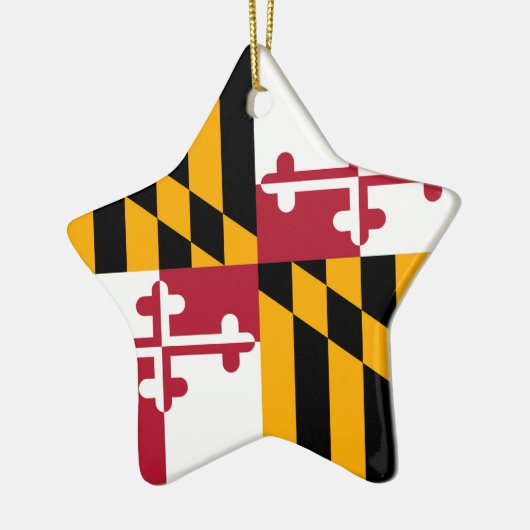 Maryland State Flag Colors Graphic Keramikornament (Links)