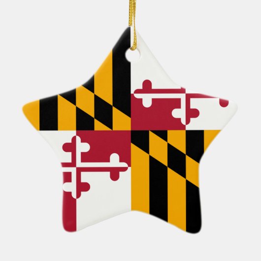Maryland State Flag Colors Graphic Keramikornament (Hinten)