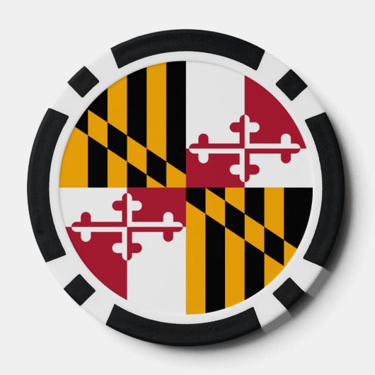 Maryland State Flag Colors Graphic Pokerchips (Rückseite)