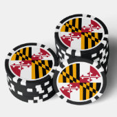 Maryland State Flag Colors Graphic Pokerchips (Stapel)