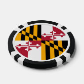 Maryland State Flag Colors Graphic Pokerchips (Einzeln)