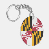 Maryland State Flag Colors Graphic Schlüsselanhänger (Vorderseite links)