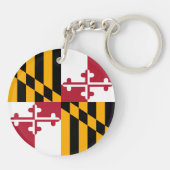 Maryland State Flag Colors Graphic Schlüsselanhänger (Rückseite)
