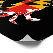 Maryland State Flag Crab Lacrosse Complete Stick B Poster (Ecke)