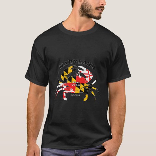 Maryland State Flag Crab Pride Annapolis Baltimore T-Shirt (Vorderseite)