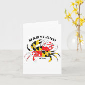 Maryland State Flag Crab Pride Annapolis Ltimore F Karte (Gelbe Blume)