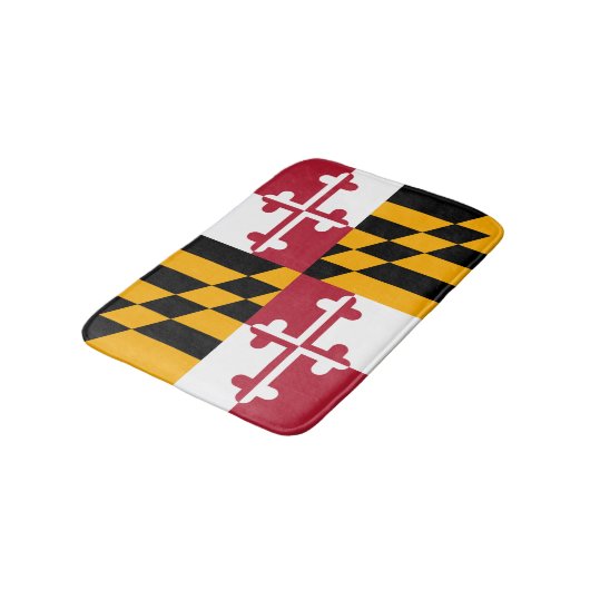 Maryland State Flag Custom Design Badematte (Schrägansicht)