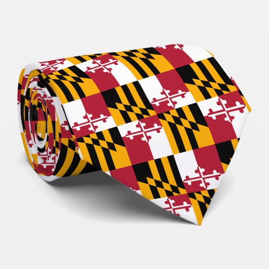Maryland State Flag Design Accent Krawatte (Gerollt)
