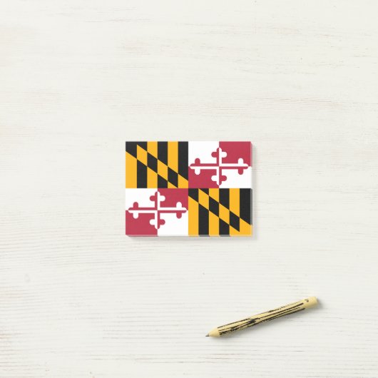 Maryland State Flag Design Accent Post-it Klebezettel (Auf Schreibtisch)