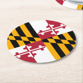 Maryland State Flag Design Accent Runder Pappuntersetzer (Angewinkelt)