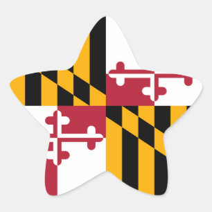 Maryland State Flag Design Accent Stern-Aufkleber