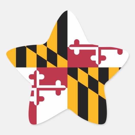 Maryland State Flag Design Accent Stern-Aufkleber (Vorderseite)