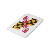 Maryland State Flag Design Badematte (Schrägansicht)