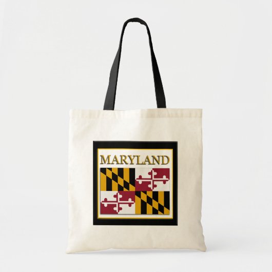Maryland State Flag Design Budget Canvas Bag Tragetasche (Vorne)