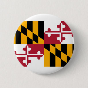 Maryland State Flag Design Button