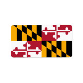 Maryland State Flag Design Decoration Adressaufkleber (Vorne)