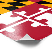 Maryland State Flag Design Decoration Fotodruck (Ecke)