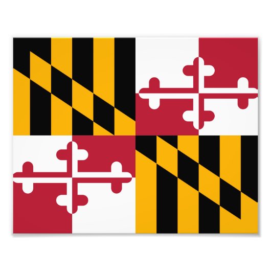 Maryland State Flag Design Decoration Fotodruck (Vorne)