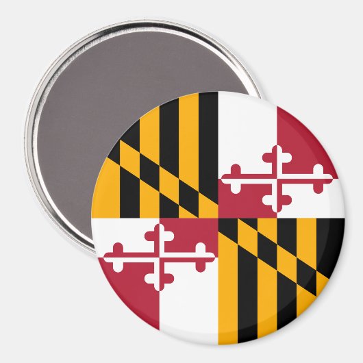 Maryland State Flag Design Decoration Magnet (Vorderseite/Rückseite)