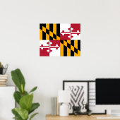 Maryland State Flag Design Decoration Poster (Heimbüro)