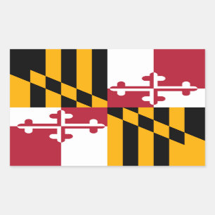 Maryland State Flag Design Decoration Rechteckiger Aufkleber