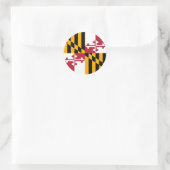 Maryland State Flag Design Decoration Runder Aufkleber (Tasche)