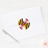 Maryland State Flag Design Decoration Runder Aufkleber (Umschlag)
