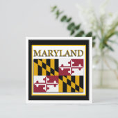 Maryland State Flag Design Einladung (Stehend Vorderseite)