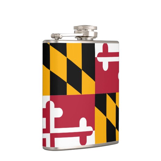 Maryland State Flag Design Flachmann (Rechts)