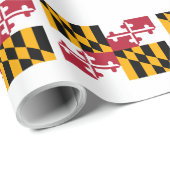 Maryland State Flag Design Geschenkpapier (Rolleneckpunkt)