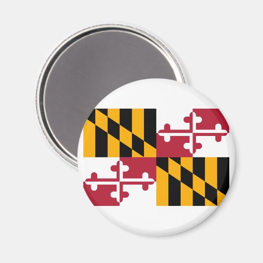 Maryland State Flag Design Magnet (Vorderseite/Rückseite)