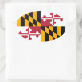 Maryland State Flag Design Ovaler Aufkleber (Tasche)