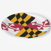 Maryland State Flag Design Pappteller (Schrägansicht)