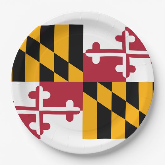 Maryland State Flag Design Pappteller (Vorderseite)