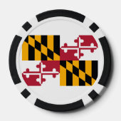 Maryland State Flag Design Pokerchips (Rückseite)