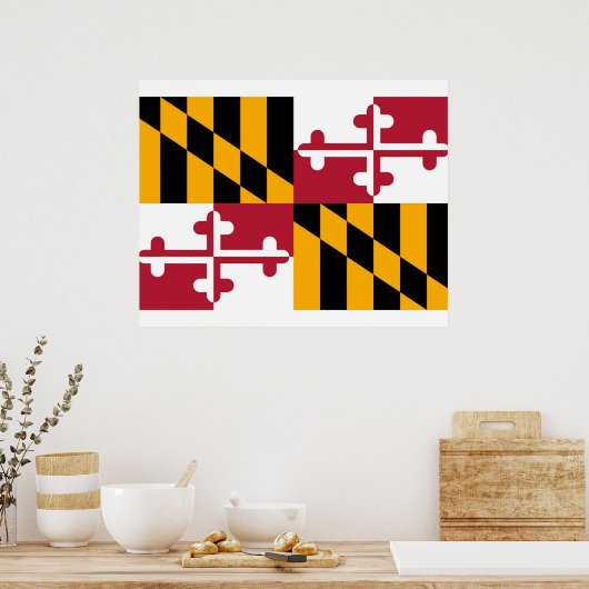 Maryland State Flag Design Poster (Küche)