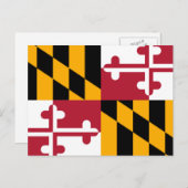 Maryland State Flag Design Postkarte (Vorne/Hinten)