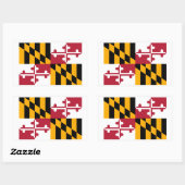 Maryland State Flag Design Rechteckiger Aufkleber (Blatt)