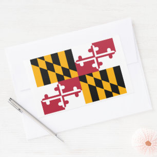Maryland State Flag Design Rechteckiger Aufkleber